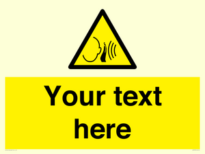 Custom warning sudden loud noise